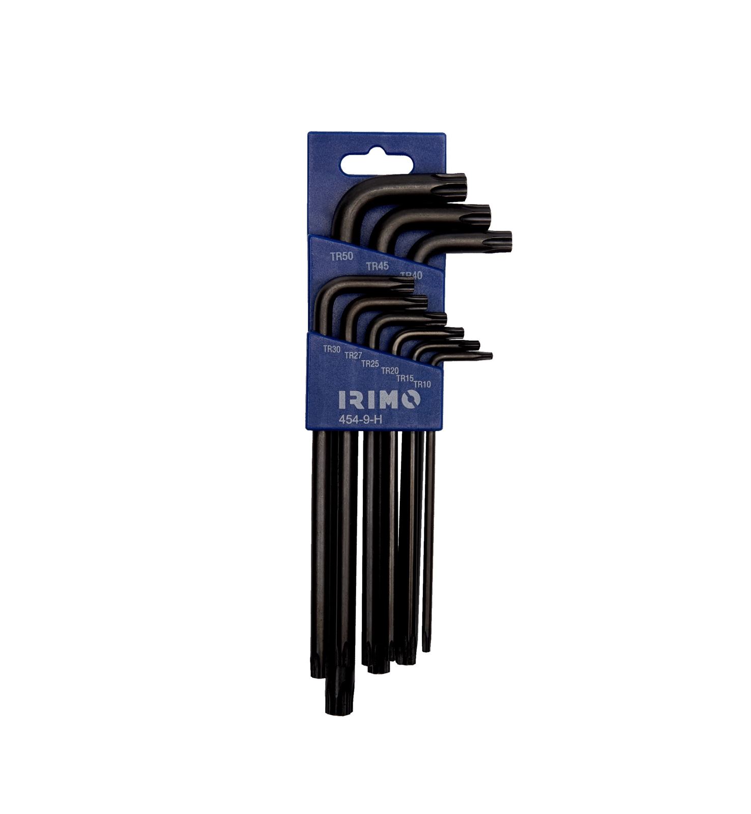 Juego de 9 llaves acodadas pavonadas con punta Torx inviolable - Imagen 1