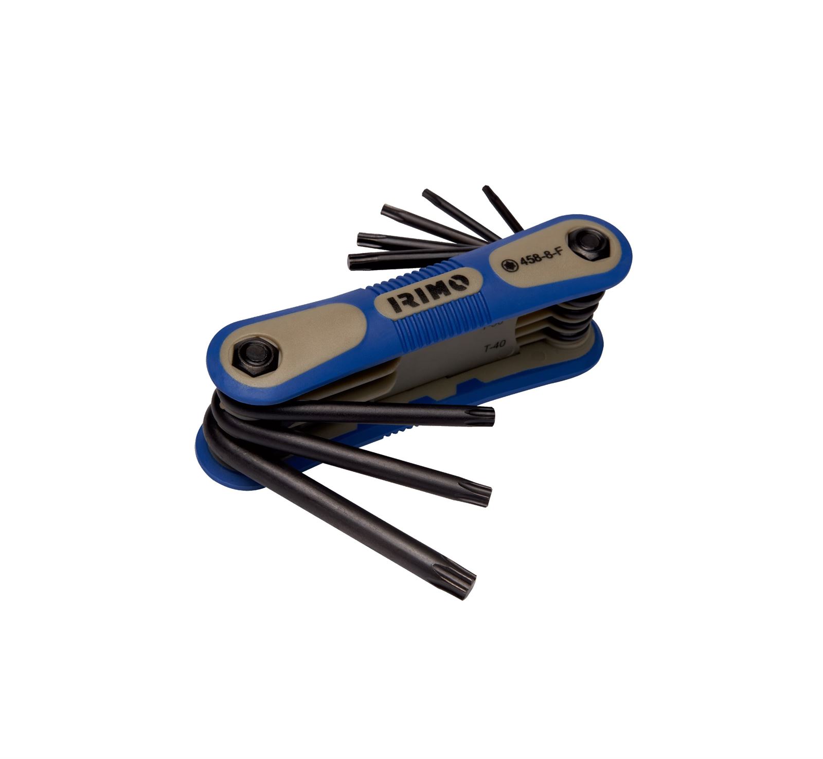 Juego de llaves acodadas pavonadas con punta Torx, estuche plegable con 8 piezas - Imagen 1